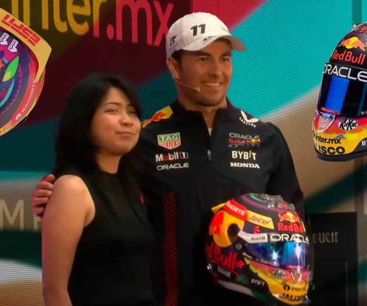 Animadora EXATEC ilustra casco de Checo para GP de México