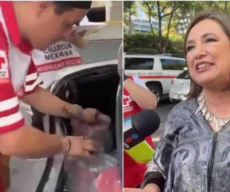 Critican a Xóchitl por hacer política en centro de acopio