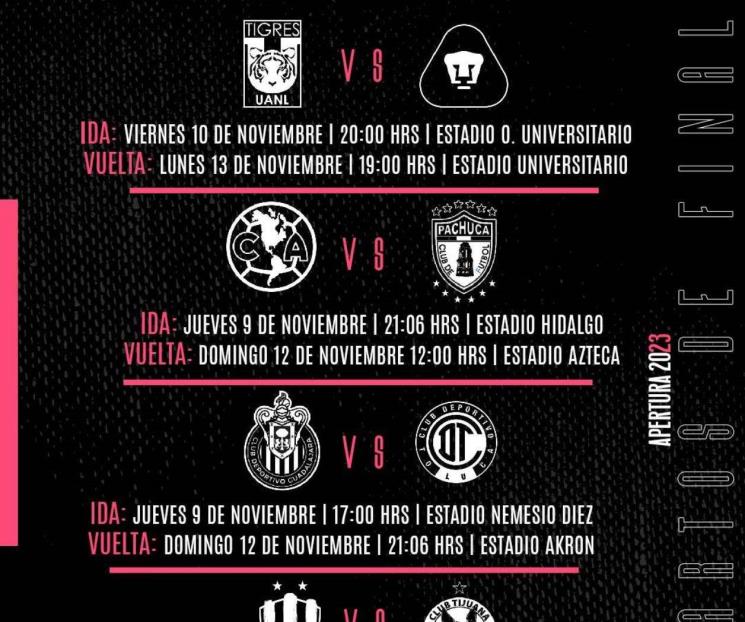 Conocen Tigres y Rayadas horarios de Liguilla 