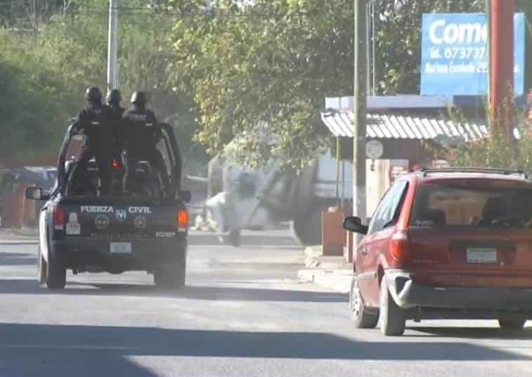 Elementos de Fuerza Civil Nuevo León, ubicaron a un comando armado que ingresó a Nuevo León, registrándose un enfrentamiento en la Comunidad de Guadalupe La Joya en General Terán.
