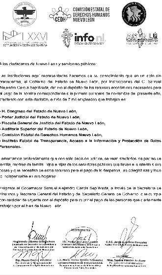 Denuncian con desplegado