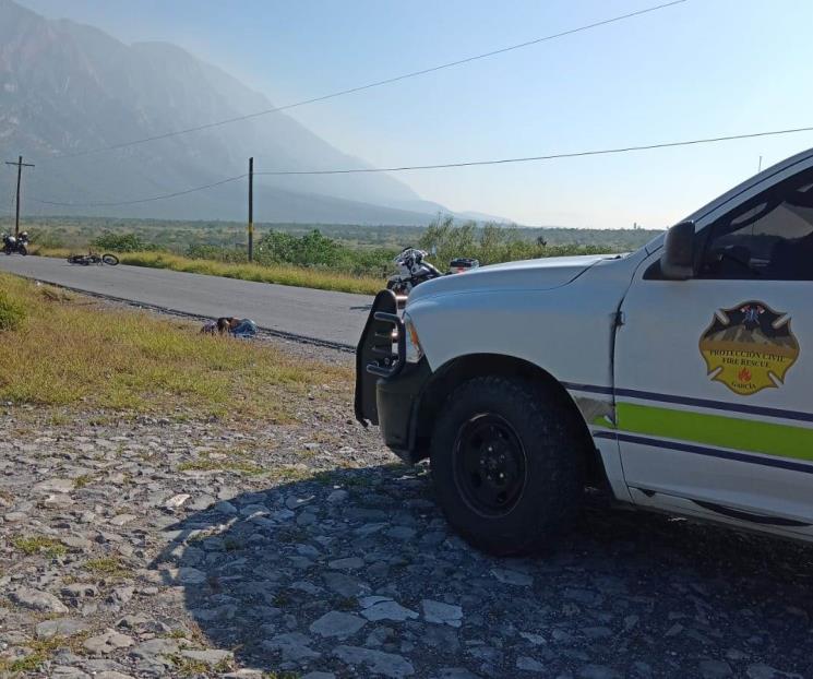 Pierde la vida tras derrapar su moto en García