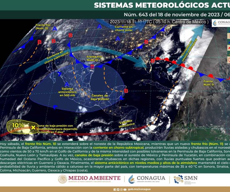 Frentes fríos provocan heladas, lluvias y tolvaneras Frentes fríos provocan heladas, lluvias y tolvaneras