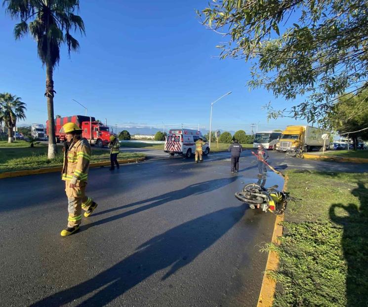 Sale herido motociclista en choque