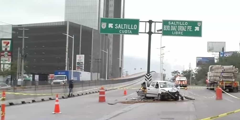 Deja choque un muerto y un herido en Monterrey