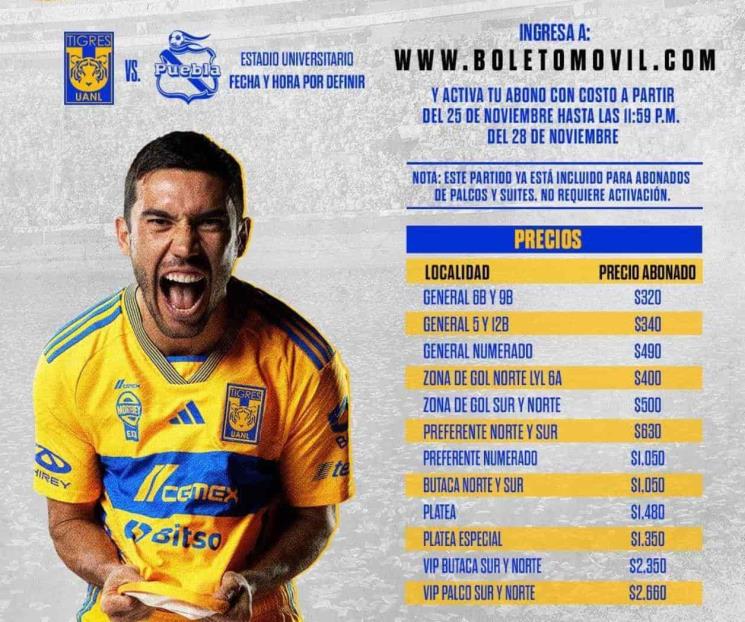 Comienzan en Tigres activación de abono para la Liguilla Comienzan en Tigres activación de abono para la Liguilla