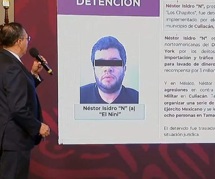 Destacan en la mañanera de AMLO detención de El Nini