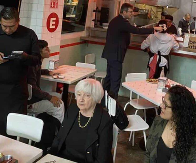 Janet Yellen toma un receso para ir a comer tacos en CDMX