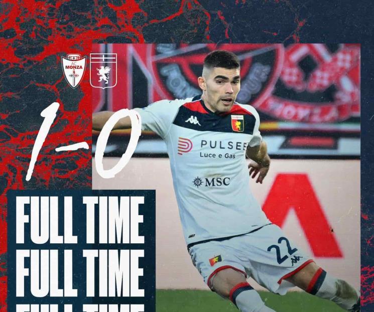 Genoa de Johan Vázquez volvió a perder en la Serie A de Italia
