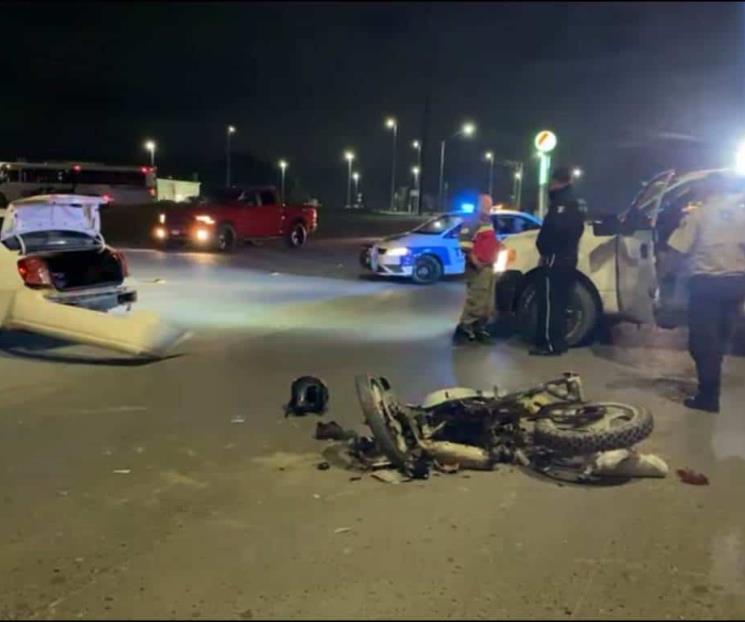 Sale motociclista herido en choque Sale motociclista herido en choque
