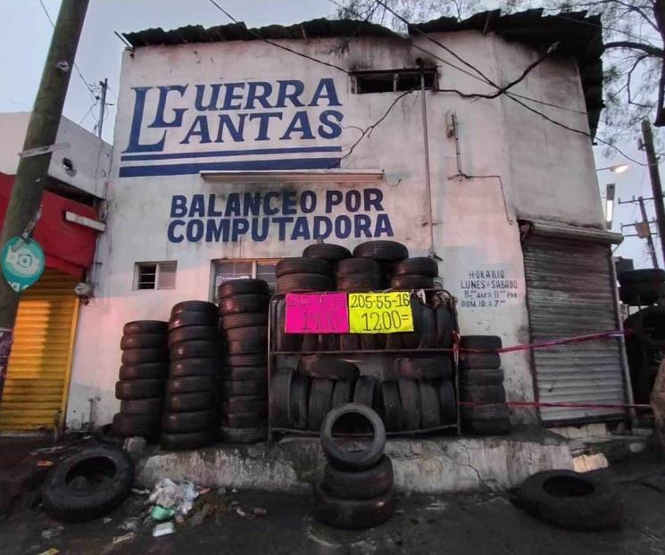 Se registra incendio en vulcanizadora de Monterrey