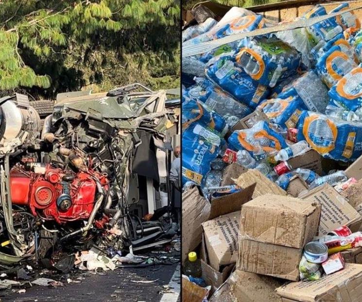 Vuelca tráiler de la Sedena en la México-Cuernavaca