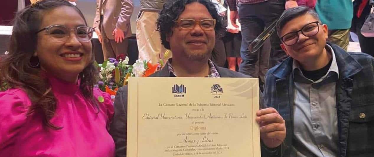 Recibe “Armas y Letras” Premio CANIEM por su arte editorial