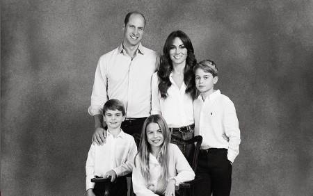 El mensaje en la postal navideña del príncipe William y Kate