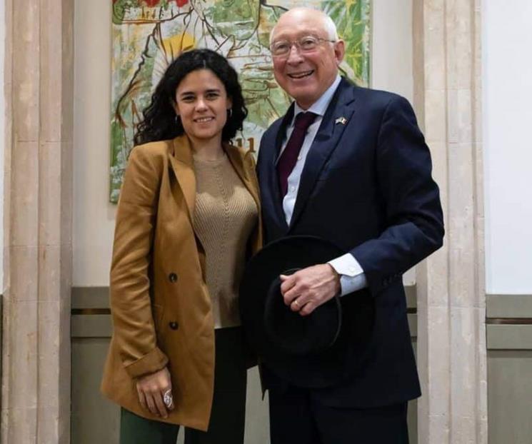 Ken Salazar y Luisa María Alcalde abordan seguridad México-EU