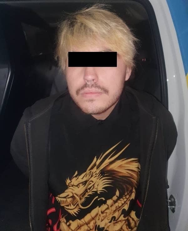 En el preciso momento que grafiteaban la cortina metálica de un negocio, una pareja fue detenido por oficiales de la Policía de Monterrey, la madrugada de ayer en el centro de la ciudad.