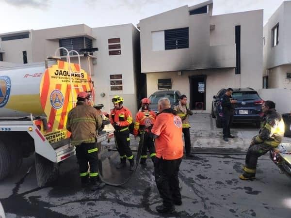 Arde vivienda en Santa Catarina