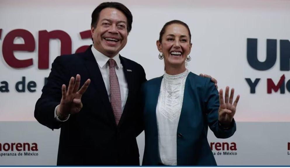 Llegan Claudia Sheinbaum y Mario Delgado a plenaria de Morena Llegan Claudia Sheinbaum y Mario Delgado a plenaria de Morena