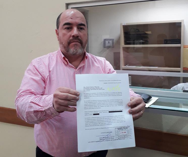 Pide Pérez Bernal le tomen protesta como diputado
