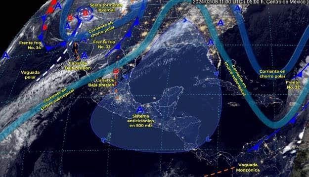 Frente frío 34 y vaguada polar azotarán este fin de semana al país