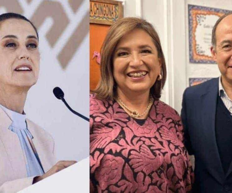Critica Sheinbaum reunión de Gálvez con Felipe Calderón