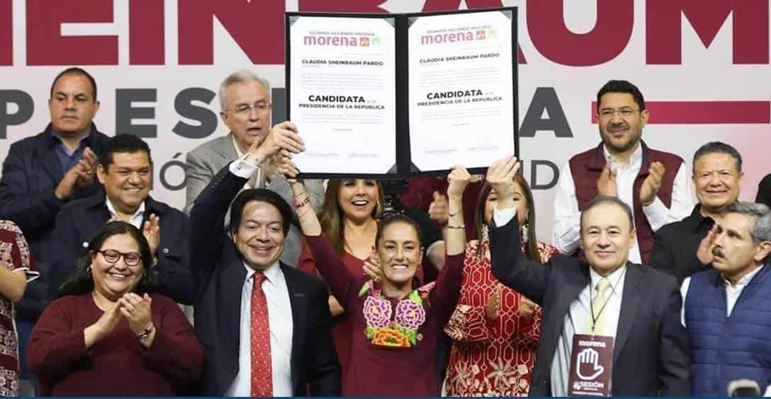 Registro de Sheinbaum al mismo tiempo que Marcha de la Democracia Registro de Sheinbaum al mismo tiempo que Marcha de la Democracia