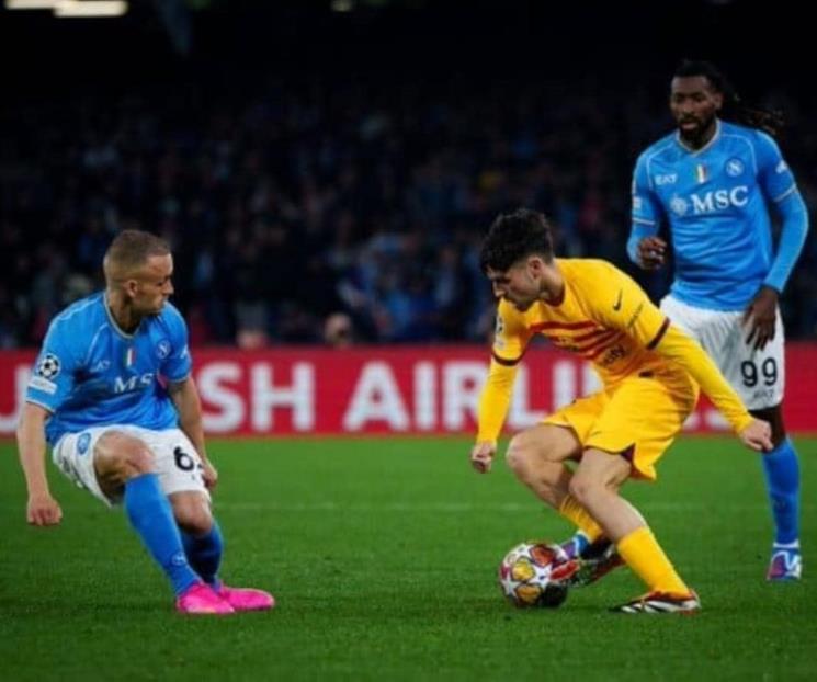 Iguala Barcelona con el Napoli en la ida de octavos de Champions
