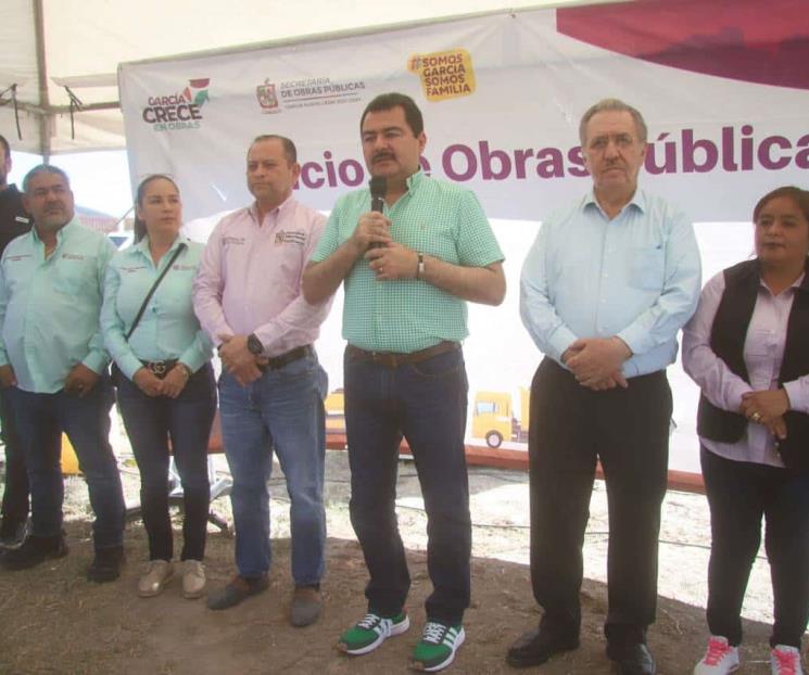 Inician en García obras de paso elevado