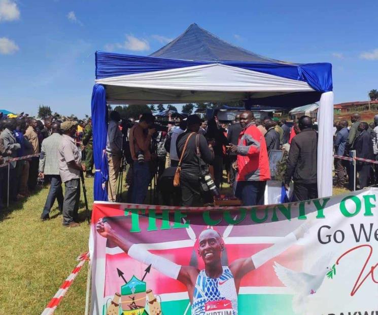 Despiden al maratonista Kelvin Kiptum en emotivo funeral