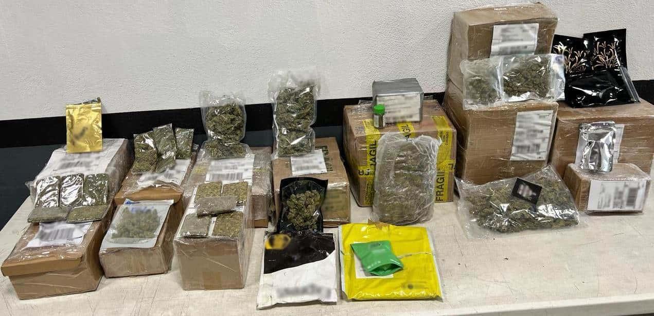 Descubren droga en empresas de paquetería
