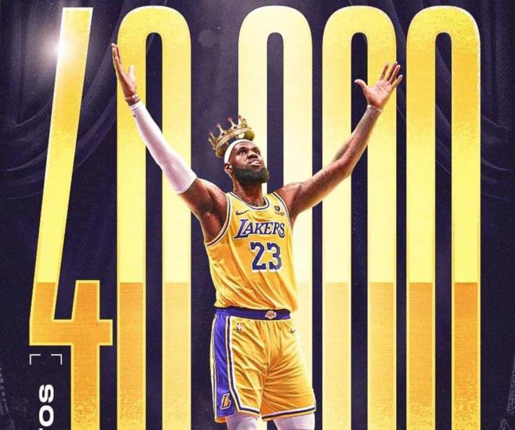 LeBron llega a 40 mil puntos y amplía récord