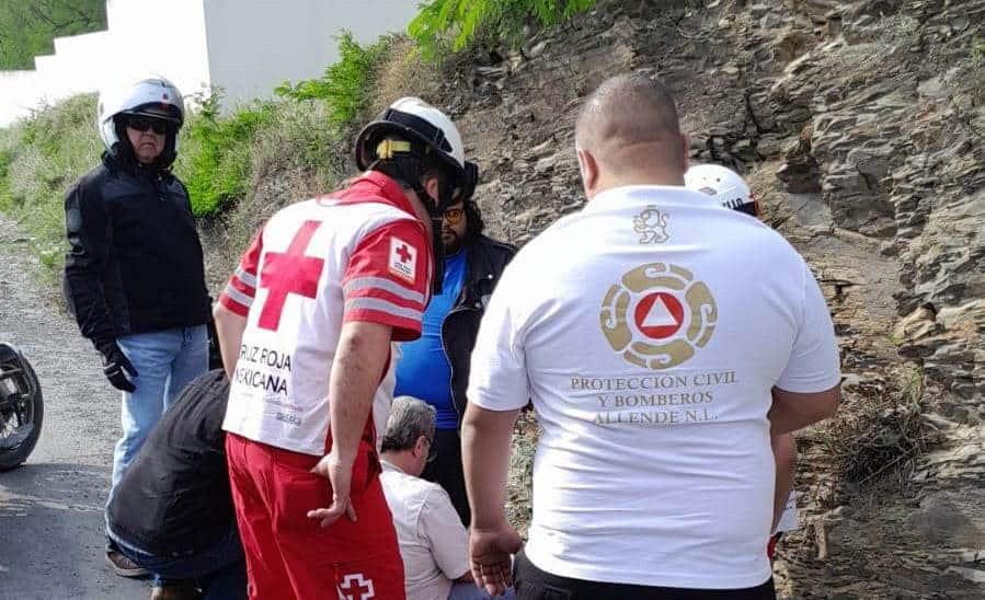 Motociclista resulta lesionado al derrapar en la Nacional