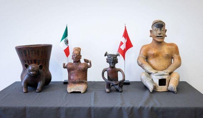 Suiza restituye 24 piezas arqueológicas a México