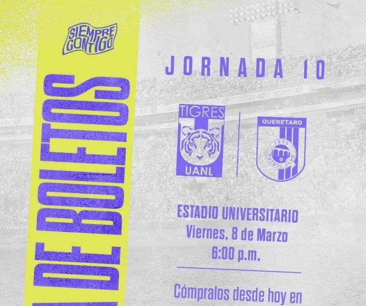 Cambia de horario duelo entre Tigres Femenil y Querétaro