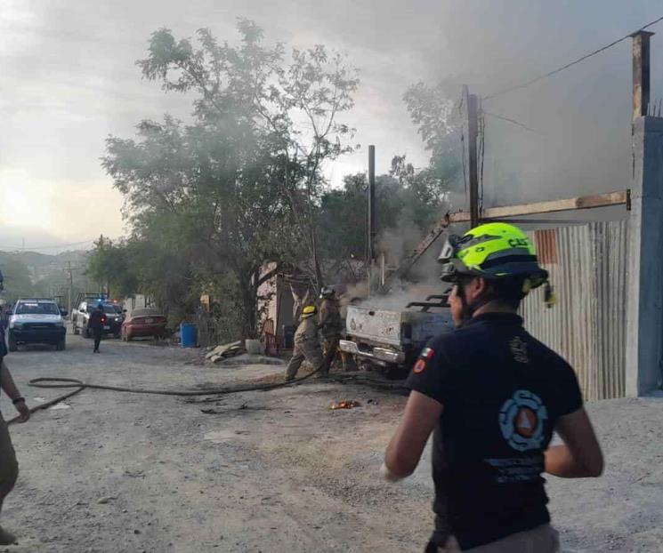 Se incendia taller mecánico