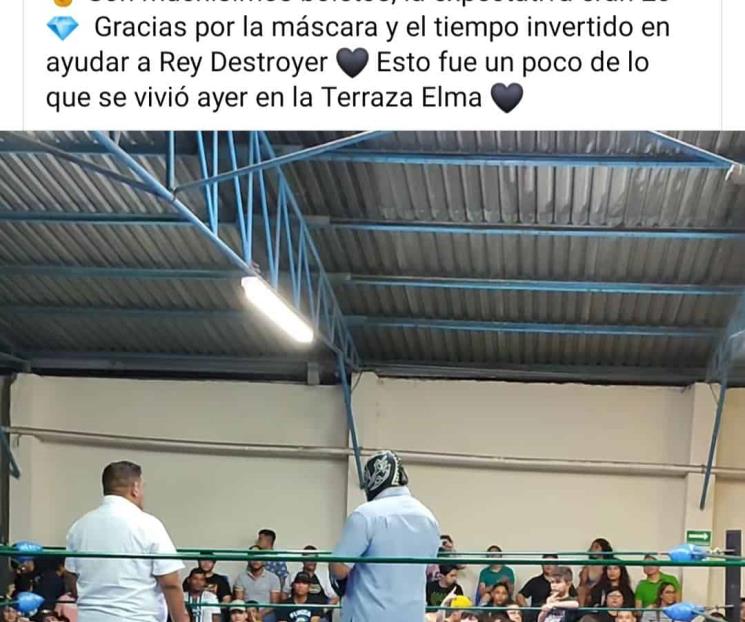 Función de lucha libre reúne más de 12 mil pesos