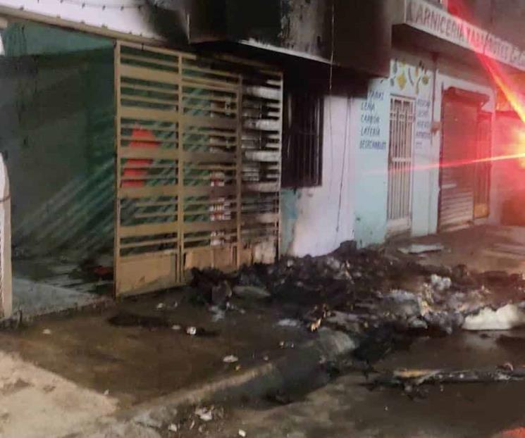 Arde contenedor de basura