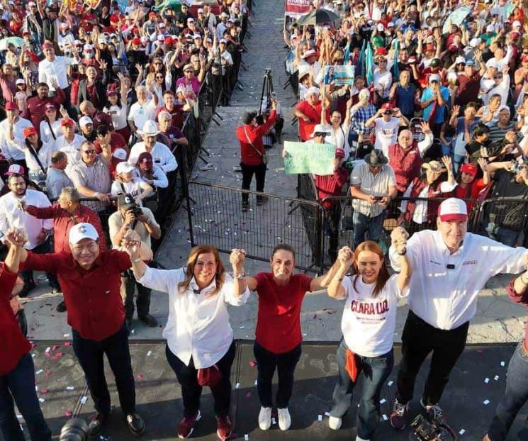 Cierra Claudia Sheinbaum su gira por NL en Escobedo