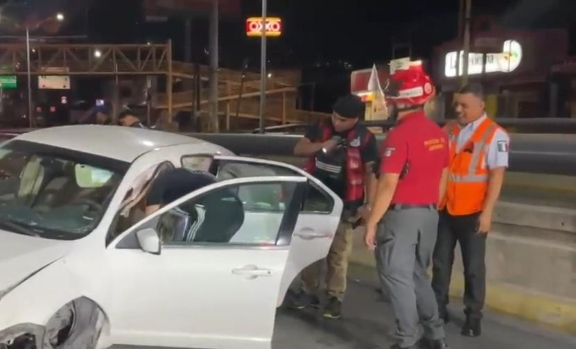 Destruye medidor de gas tras dormitar al volante