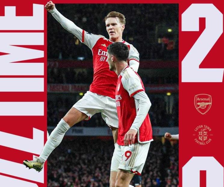Vence Arsenal al Luton y recuperan la cima de la Premier League
