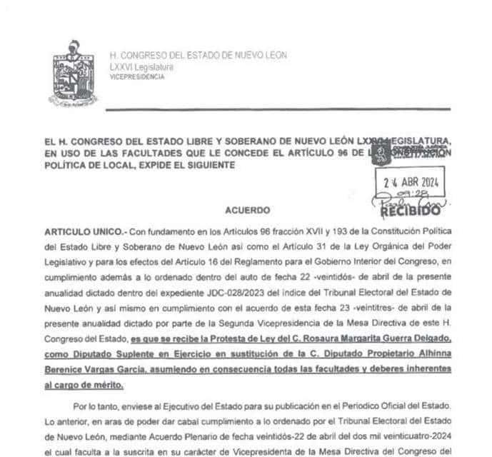 Publica Samuel toma de protesta de Rosaura