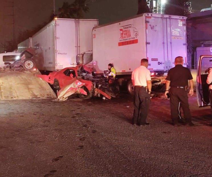 Deja choque múltiple 1 muerto y 2 heridos en Apodaca