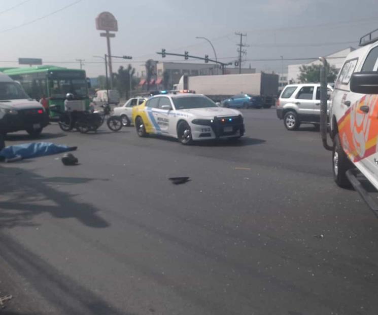 Fallece motociclista tras accidente en Monterrey