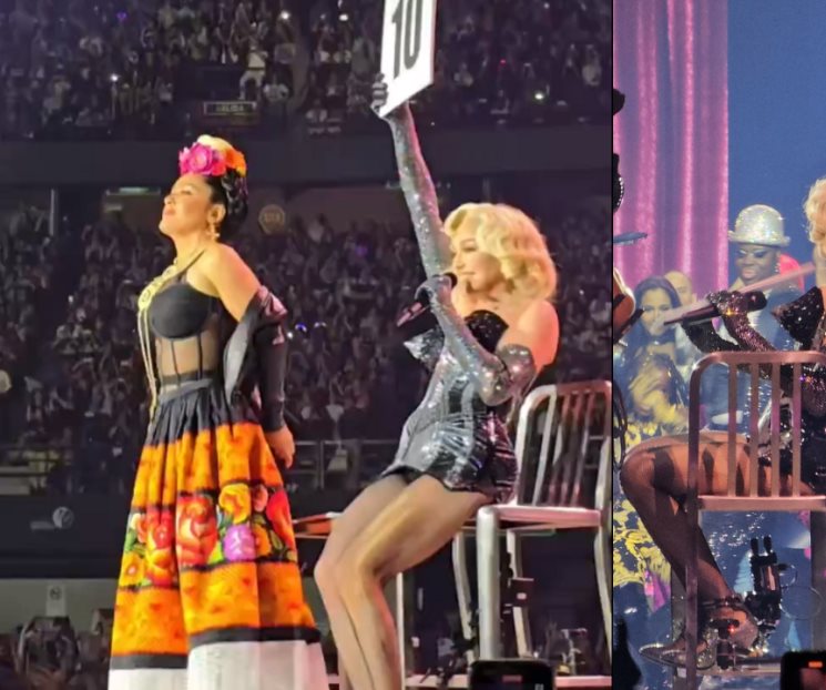 Comparte Madonna escenario con ¡Salma Hayek!