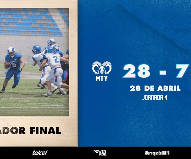 Siguen invictos y con paso perfectos los Borregos del Tec Juvenil