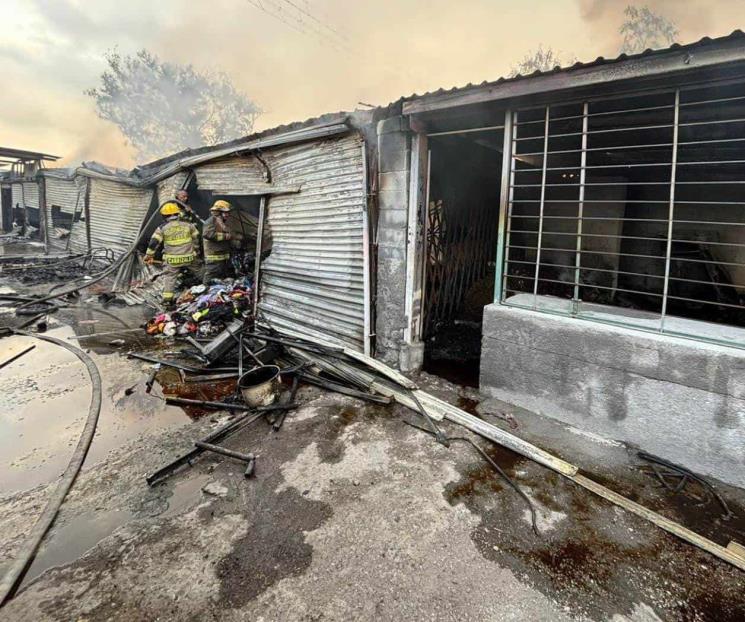 Se registra incendio en mercado campesino