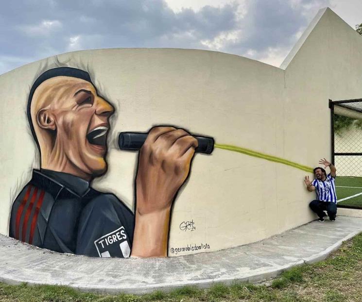 Pintan mural en honor a Nahuel Guzmán por láser 
