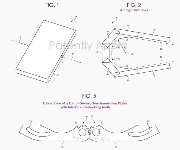 El móvil plegable de Apple aparece en una nueva patente