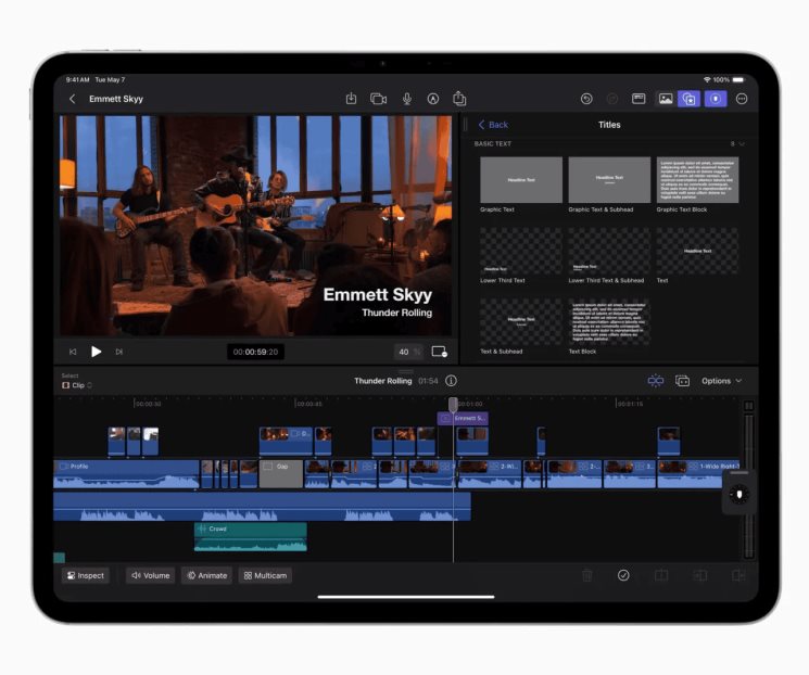 Final Cut Pro 2 y Logic Pro 2 llegan al iPad