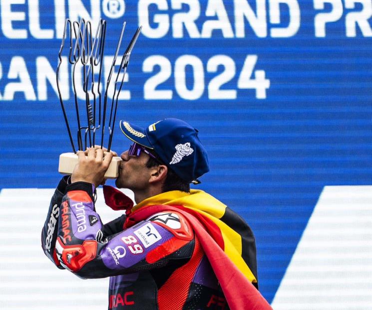 Gana Jorge Martín carrera en Le Mans y lidera el Mundial del motoGP